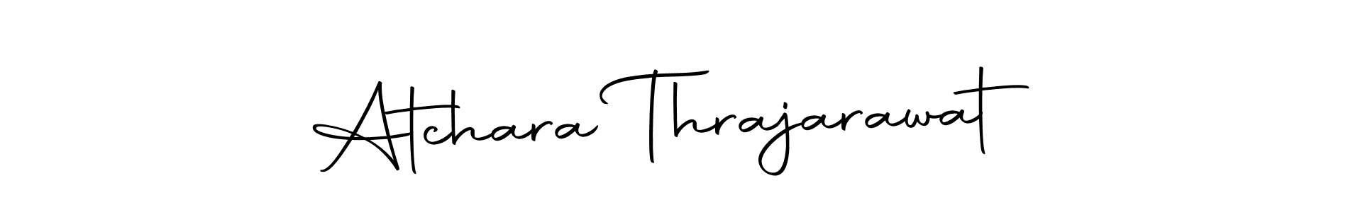 The best way (Autography-DOLnW) to make a short signature is to pick only two or three words in your name. The name Atchara Thrajarawat include a total of six letters. For converting this name. Atchara Thrajarawat signature style 10 images and pictures png