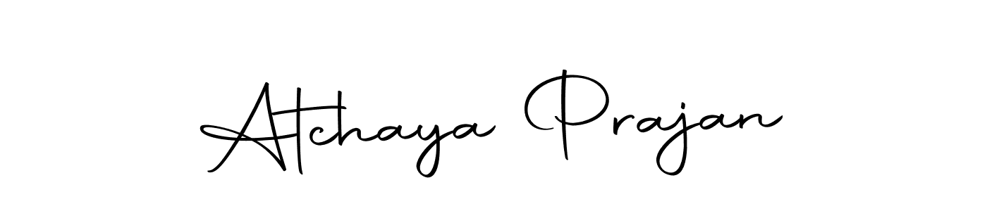 Make a beautiful signature design for name Atchaya Prajan. With this signature (Autography-DOLnW) style, you can create a handwritten signature for free. Atchaya Prajan signature style 10 images and pictures png