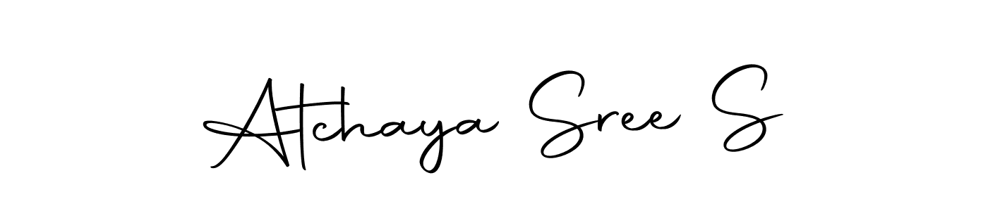 Make a short Atchaya Sree S signature style. Manage your documents anywhere anytime using Autography-DOLnW. Create and add eSignatures, submit forms, share and send files easily. Atchaya Sree S signature style 10 images and pictures png