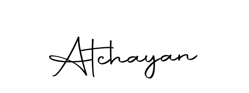 Make a beautiful signature design for name Atchayan. Use this online signature maker to create a handwritten signature for free. Atchayan signature style 10 images and pictures png