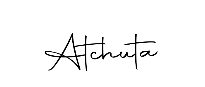 Make a beautiful signature design for name Atchuta. With this signature (Autography-DOLnW) style, you can create a handwritten signature for free. Atchuta signature style 10 images and pictures png