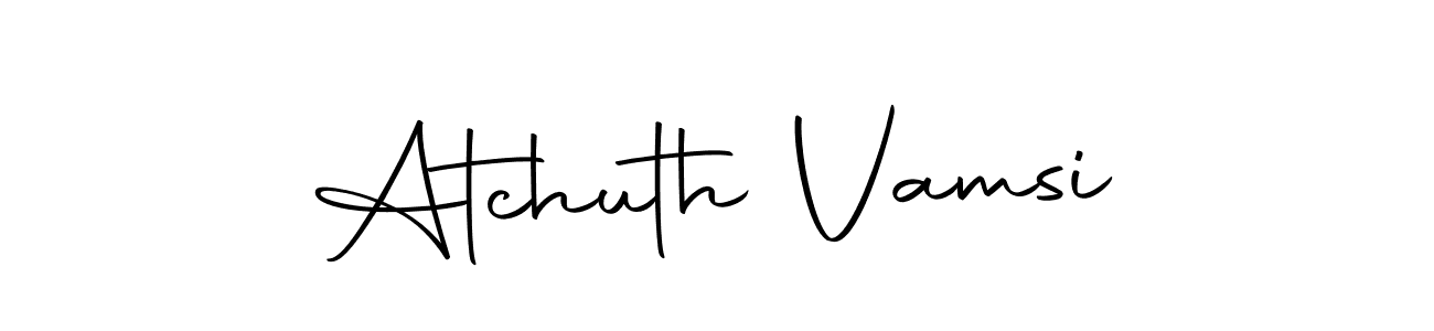 This is the best signature style for the Atchuth Vamsi name. Also you like these signature font (Autography-DOLnW). Mix name signature. Atchuth Vamsi signature style 10 images and pictures png