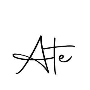 You should practise on your own different ways (Autography-DOLnW) to write your name (Ate) in signature. don't let someone else do it for you. Ate signature style 10 images and pictures png