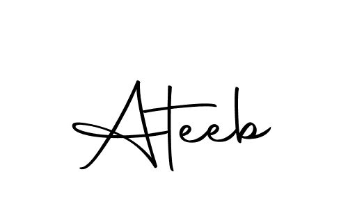 Design your own signature with our free online signature maker. With this signature software, you can create a handwritten (Autography-DOLnW) signature for name Ateeb. Ateeb signature style 10 images and pictures png