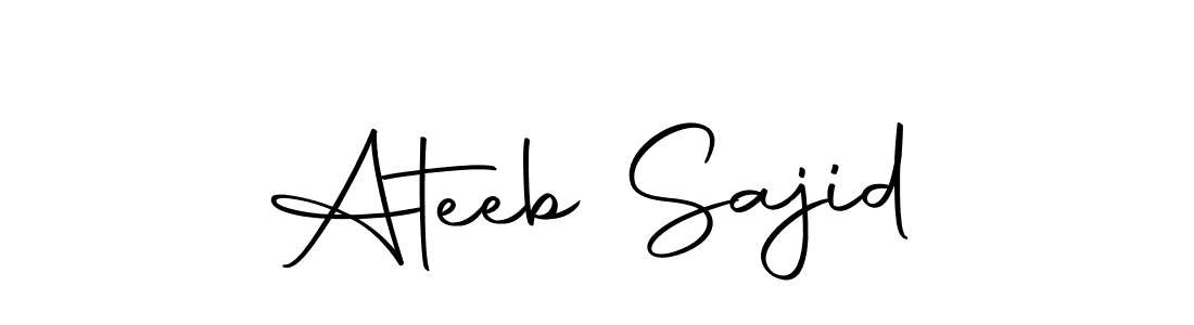 Design your own signature with our free online signature maker. With this signature software, you can create a handwritten (Autography-DOLnW) signature for name Ateeb Sajid. Ateeb Sajid signature style 10 images and pictures png
