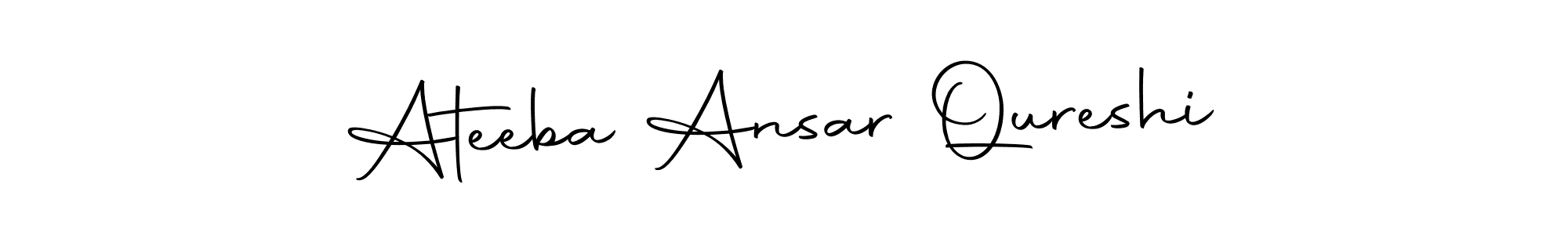 Create a beautiful signature design for name Ateeba Ansar Qureshi. With this signature (Autography-DOLnW) fonts, you can make a handwritten signature for free. Ateeba Ansar Qureshi signature style 10 images and pictures png