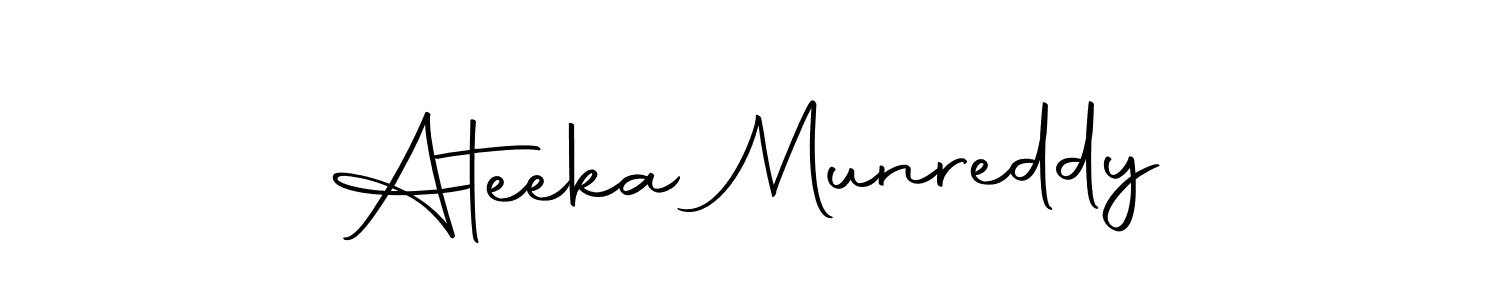 Use a signature maker to create a handwritten signature online. With this signature software, you can design (Autography-DOLnW) your own signature for name Ateeka Munreddy. Ateeka Munreddy signature style 10 images and pictures png