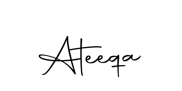 Use a signature maker to create a handwritten signature online. With this signature software, you can design (Autography-DOLnW) your own signature for name Ateeqa. Ateeqa signature style 10 images and pictures png
