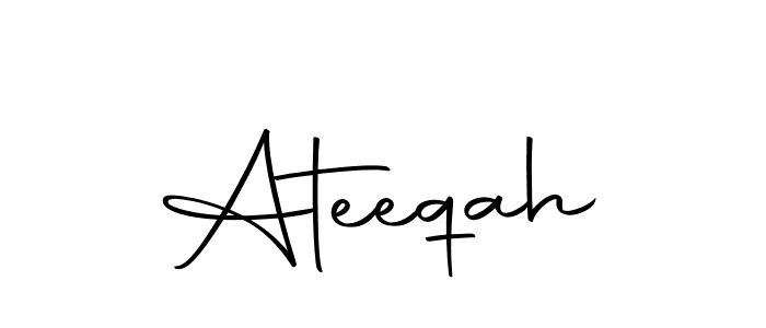 The best way (Autography-DOLnW) to make a short signature is to pick only two or three words in your name. The name Ateeqah include a total of six letters. For converting this name. Ateeqah signature style 10 images and pictures png
