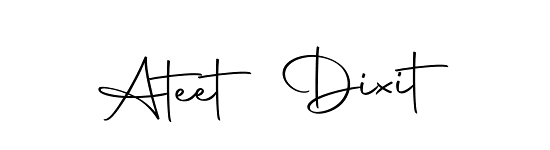 You should practise on your own different ways (Autography-DOLnW) to write your name (Ateet Dixit) in signature. don't let someone else do it for you. Ateet Dixit signature style 10 images and pictures png