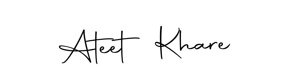 Design your own signature with our free online signature maker. With this signature software, you can create a handwritten (Autography-DOLnW) signature for name Ateet Khare. Ateet Khare signature style 10 images and pictures png