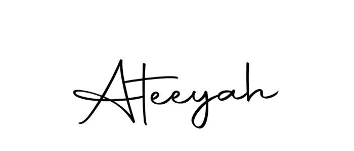 Make a beautiful signature design for name Ateeyah. With this signature (Autography-DOLnW) style, you can create a handwritten signature for free. Ateeyah signature style 10 images and pictures png