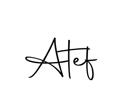 Design your own signature with our free online signature maker. With this signature software, you can create a handwritten (Autography-DOLnW) signature for name Atef. Atef signature style 10 images and pictures png