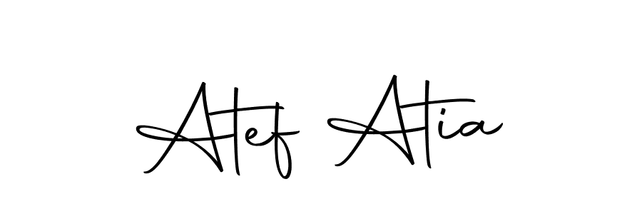 Create a beautiful signature design for name Atef Atia. With this signature (Autography-DOLnW) fonts, you can make a handwritten signature for free. Atef Atia signature style 10 images and pictures png