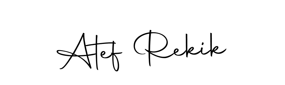 Use a signature maker to create a handwritten signature online. With this signature software, you can design (Autography-DOLnW) your own signature for name Atef Rekik. Atef Rekik signature style 10 images and pictures png