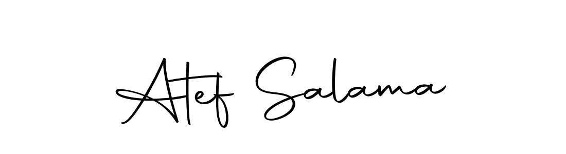 How to make Atef Salama name signature. Use Autography-DOLnW style for creating short signs online. This is the latest handwritten sign. Atef Salama signature style 10 images and pictures png