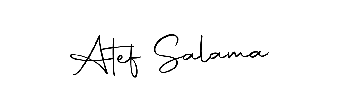 How to make Atef Salama name signature. Use Autography-DOLnW style for creating short signs online. This is the latest handwritten sign. Atef Salama signature style 10 images and pictures png