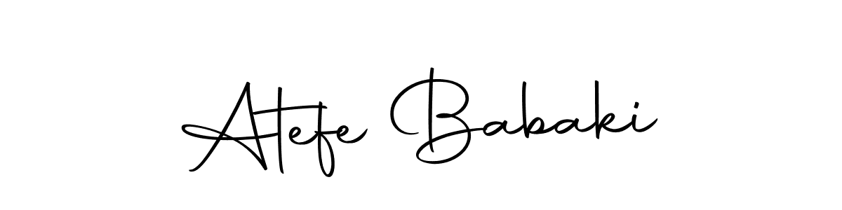if you are searching for the best signature style for your name Atefe Babaki. so please give up your signature search. here we have designed multiple signature styles  using Autography-DOLnW. Atefe Babaki signature style 10 images and pictures png