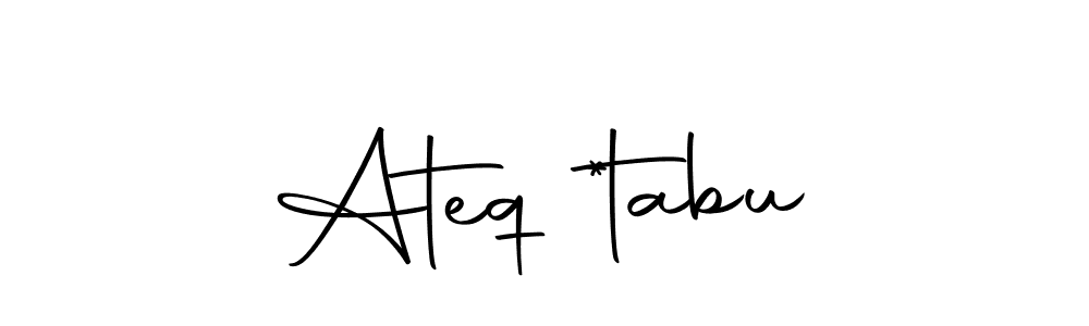 Create a beautiful signature design for name Ateq *tabu. With this signature (Autography-DOLnW) fonts, you can make a handwritten signature for free. Ateq *tabu signature style 10 images and pictures png