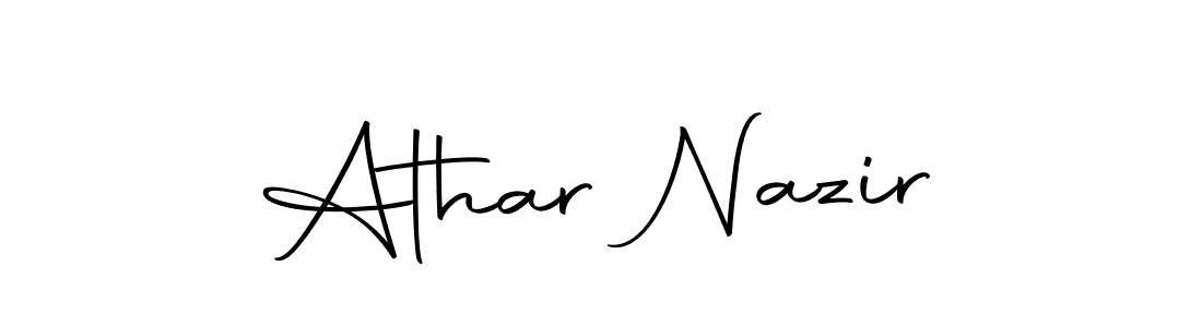 Make a beautiful signature design for name Athar Nazir. Use this online signature maker to create a handwritten signature for free. Athar Nazir signature style 10 images and pictures png