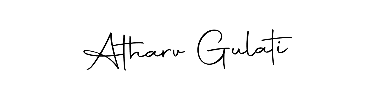 Create a beautiful signature design for name Atharv Gulati. With this signature (Autography-DOLnW) fonts, you can make a handwritten signature for free. Atharv Gulati signature style 10 images and pictures png