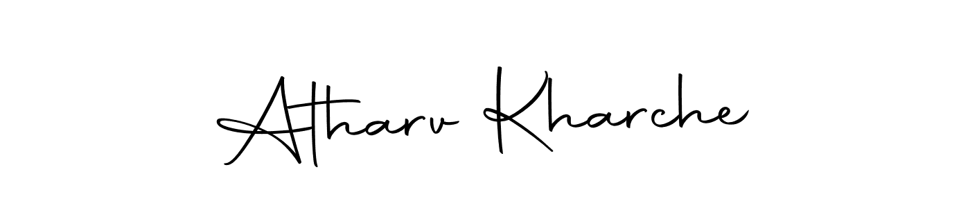 if you are searching for the best signature style for your name Atharv Kharche. so please give up your signature search. here we have designed multiple signature styles  using Autography-DOLnW. Atharv Kharche signature style 10 images and pictures png