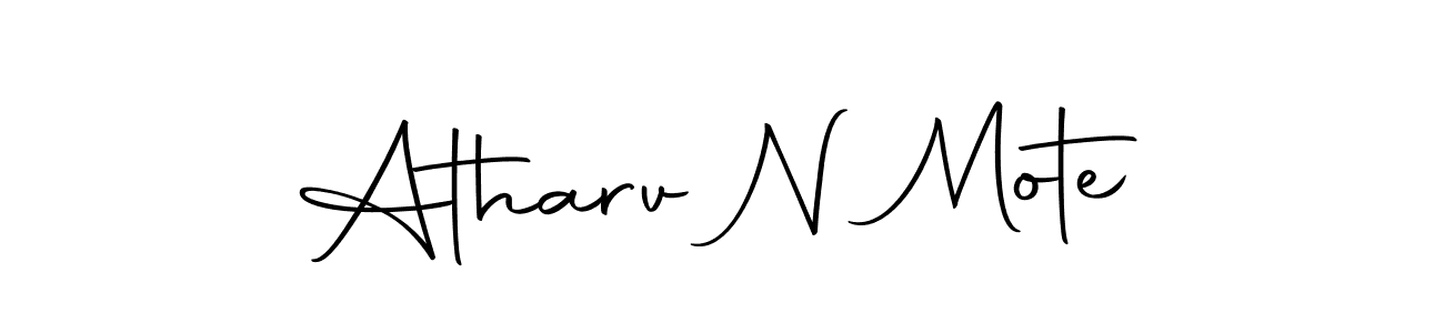 How to make Atharv N Mote signature? Autography-DOLnW is a professional autograph style. Create handwritten signature for Atharv N Mote name. Atharv N Mote signature style 10 images and pictures png