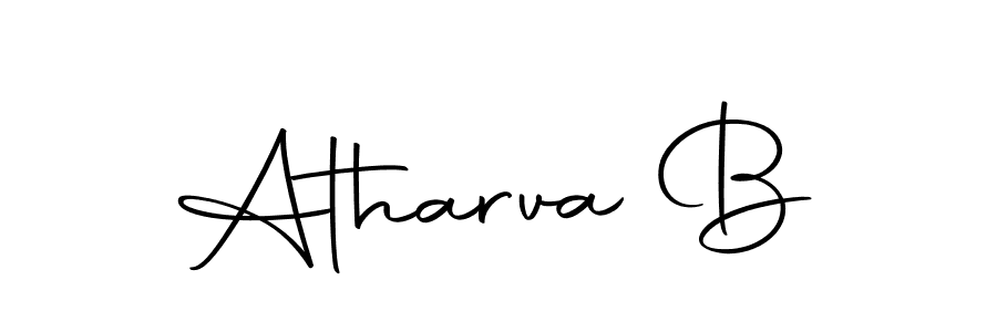 How to make Atharva B name signature. Use Autography-DOLnW style for creating short signs online. This is the latest handwritten sign. Atharva B signature style 10 images and pictures png