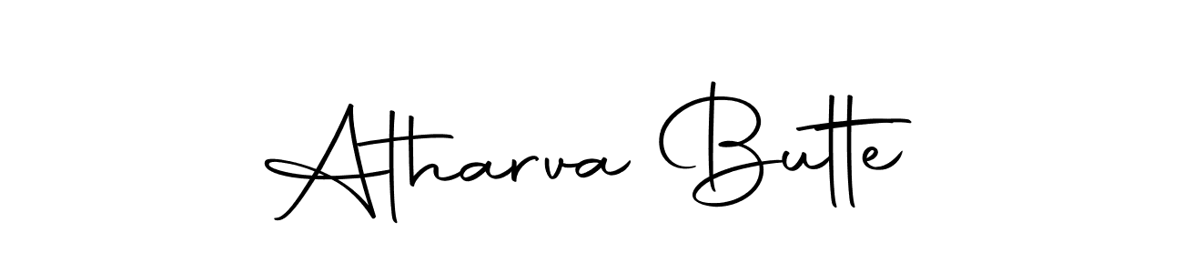 if you are searching for the best signature style for your name Atharva Butte. so please give up your signature search. here we have designed multiple signature styles  using Autography-DOLnW. Atharva Butte signature style 10 images and pictures png