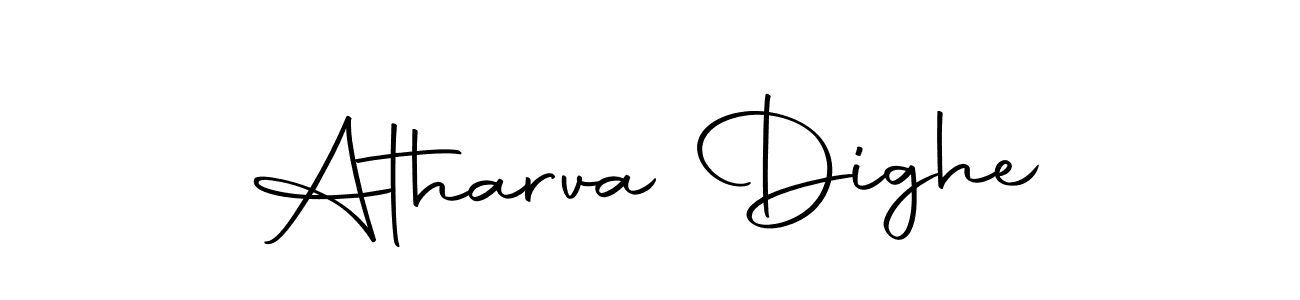 Create a beautiful signature design for name Atharva Dighe. With this signature (Autography-DOLnW) fonts, you can make a handwritten signature for free. Atharva Dighe signature style 10 images and pictures png