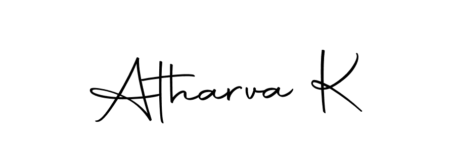 Create a beautiful signature design for name Atharva K. With this signature (Autography-DOLnW) fonts, you can make a handwritten signature for free. Atharva K signature style 10 images and pictures png