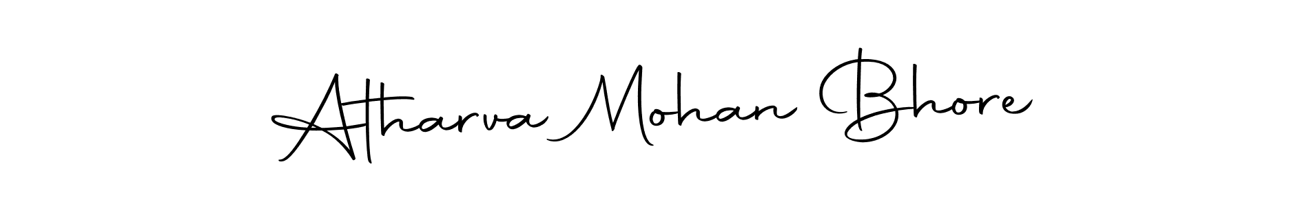 The best way (Autography-DOLnW) to make a short signature is to pick only two or three words in your name. The name Atharva Mohan Bhore include a total of six letters. For converting this name. Atharva Mohan Bhore signature style 10 images and pictures png