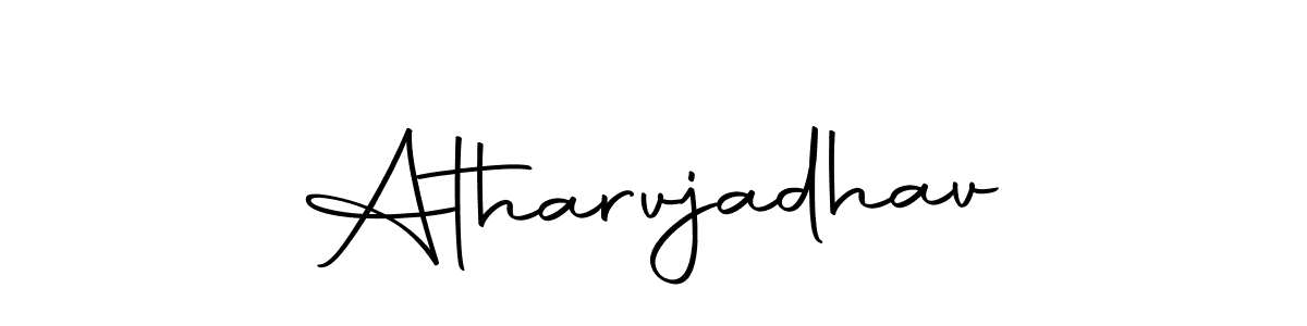 You should practise on your own different ways (Autography-DOLnW) to write your name (Atharvjadhav) in signature. don't let someone else do it for you. Atharvjadhav signature style 10 images and pictures png