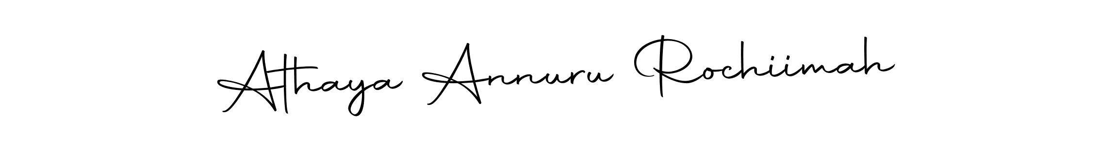 Autography-DOLnW is a professional signature style that is perfect for those who want to add a touch of class to their signature. It is also a great choice for those who want to make their signature more unique. Get Athaya Annuru Rochiimah name to fancy signature for free. Athaya Annuru Rochiimah signature style 10 images and pictures png