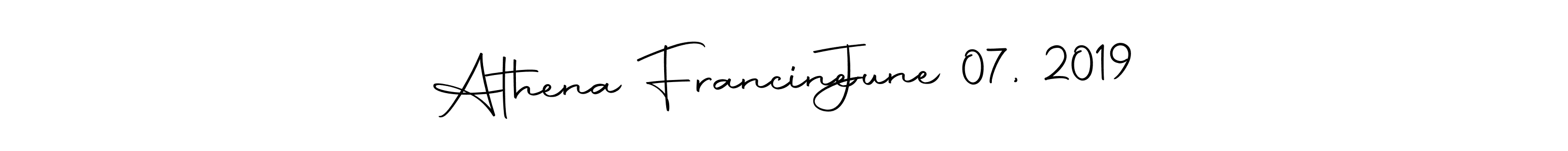 This is the best signature style for the Athena Francine   June 07, 2019 name. Also you like these signature font (Autography-DOLnW). Mix name signature. Athena Francine   June 07, 2019 signature style 10 images and pictures png