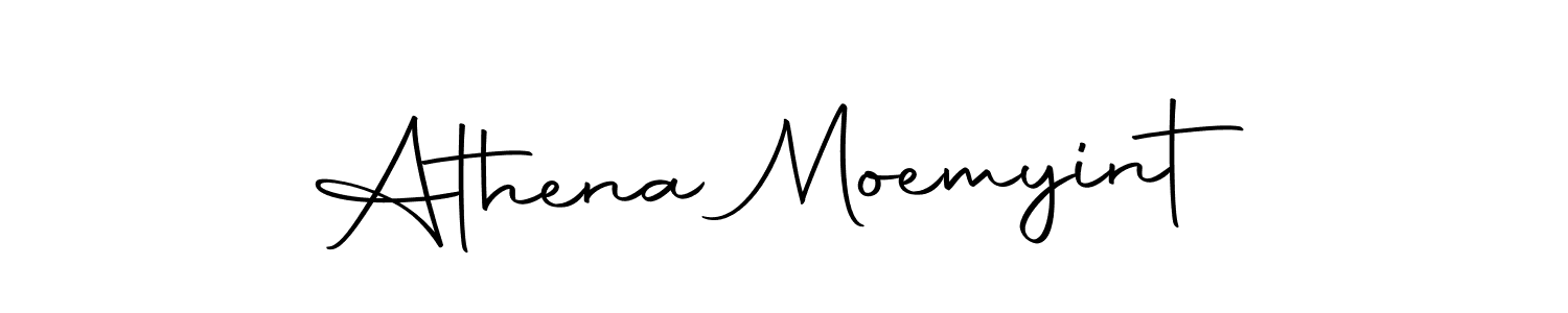 Make a beautiful signature design for name Athena Moemyint. With this signature (Autography-DOLnW) style, you can create a handwritten signature for free. Athena Moemyint signature style 10 images and pictures png