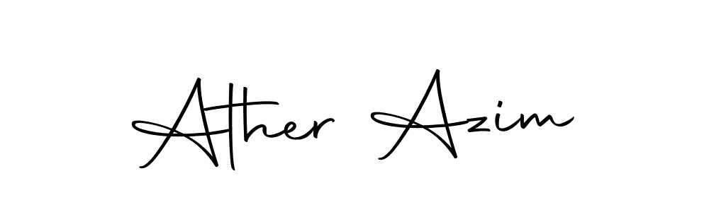 This is the best signature style for the Ather Azim name. Also you like these signature font (Autography-DOLnW). Mix name signature. Ather Azim signature style 10 images and pictures png