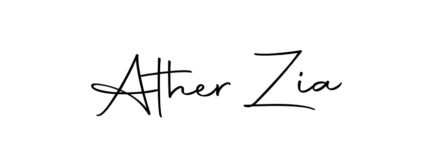 Design your own signature with our free online signature maker. With this signature software, you can create a handwritten (Autography-DOLnW) signature for name Ather Zia. Ather Zia signature style 10 images and pictures png