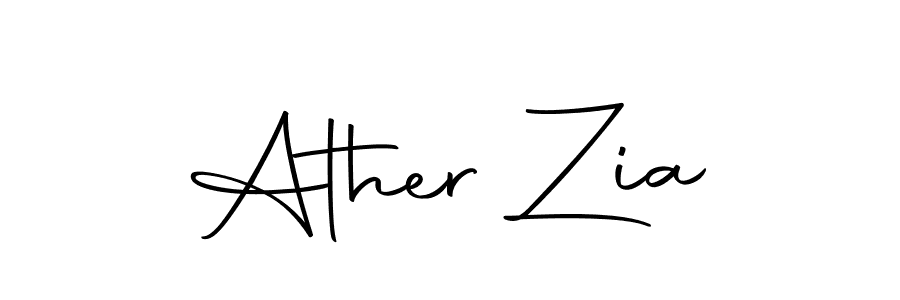 Design your own signature with our free online signature maker. With this signature software, you can create a handwritten (Autography-DOLnW) signature for name Ather Zia. Ather Zia signature style 10 images and pictures png