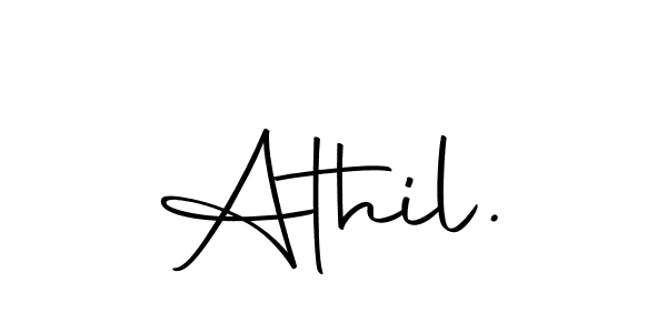 Use a signature maker to create a handwritten signature online. With this signature software, you can design (Autography-DOLnW) your own signature for name Athil.. Athil. signature style 10 images and pictures png