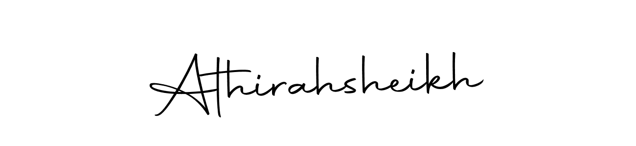 Create a beautiful signature design for name Athirahsheikh. With this signature (Autography-DOLnW) fonts, you can make a handwritten signature for free. Athirahsheikh signature style 10 images and pictures png