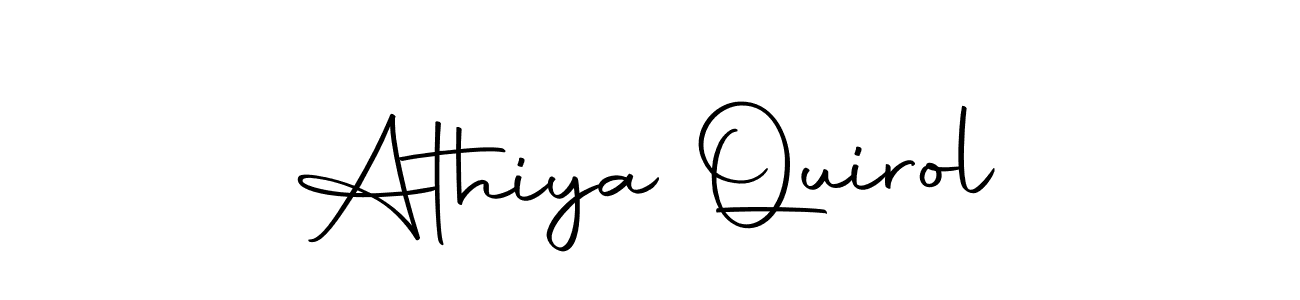 The best way (Autography-DOLnW) to make a short signature is to pick only two or three words in your name. The name Athiya Quirol include a total of six letters. For converting this name. Athiya Quirol signature style 10 images and pictures png