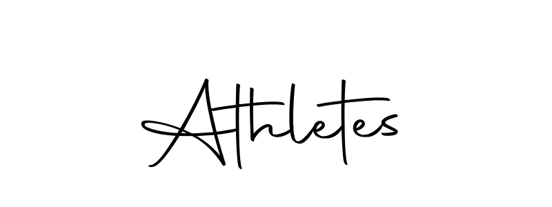 Design your own signature with our free online signature maker. With this signature software, you can create a handwritten (Autography-DOLnW) signature for name Athletes. Athletes signature style 10 images and pictures png