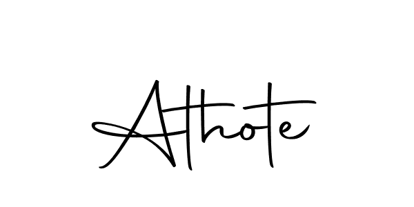 You should practise on your own different ways (Autography-DOLnW) to write your name (Athote) in signature. don't let someone else do it for you. Athote signature style 10 images and pictures png