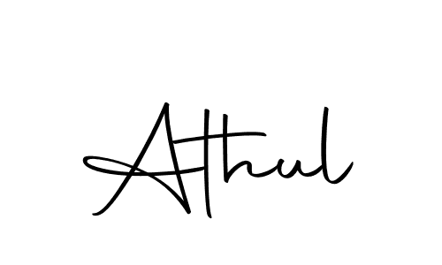 Design your own signature with our free online signature maker. With this signature software, you can create a handwritten (Autography-DOLnW) signature for name Athul. Athul signature style 10 images and pictures png