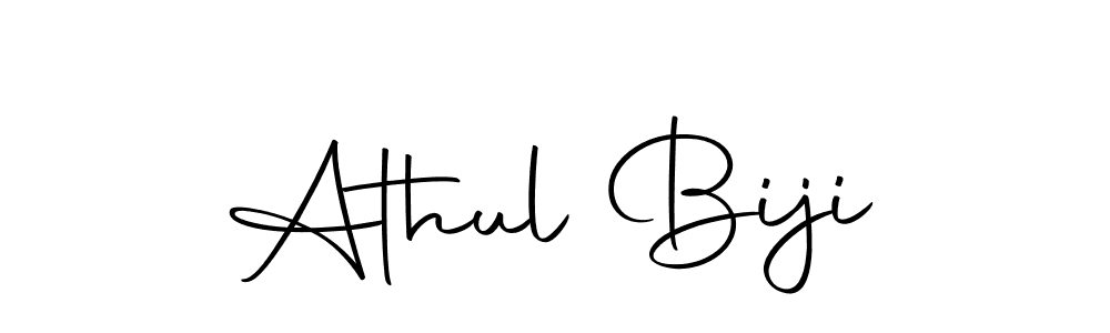 How to make Athul Biji name signature. Use Autography-DOLnW style for creating short signs online. This is the latest handwritten sign. Athul Biji signature style 10 images and pictures png