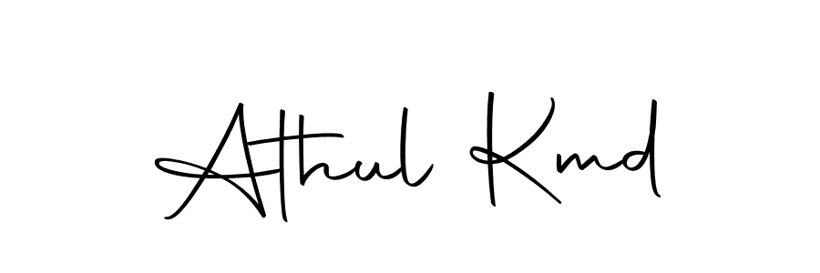 You can use this online signature creator to create a handwritten signature for the name Athul Kmd. This is the best online autograph maker. Athul Kmd signature style 10 images and pictures png