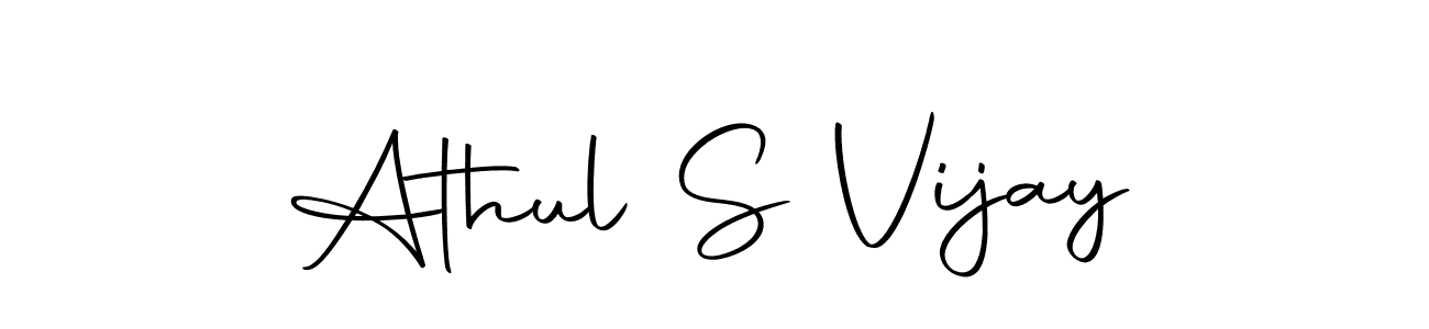 Use a signature maker to create a handwritten signature online. With this signature software, you can design (Autography-DOLnW) your own signature for name Athul S Vijay. Athul S Vijay signature style 10 images and pictures png