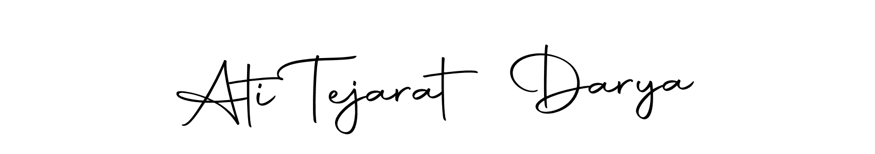 It looks lik you need a new signature style for name Ati Tejarat Darya. Design unique handwritten (Autography-DOLnW) signature with our free signature maker in just a few clicks. Ati Tejarat Darya signature style 10 images and pictures png