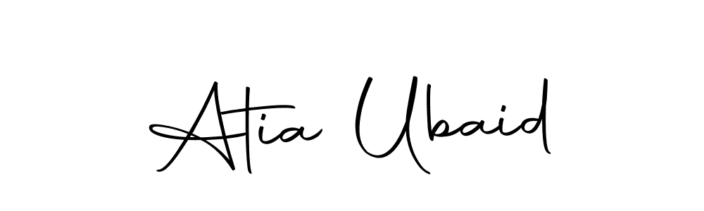 Design your own signature with our free online signature maker. With this signature software, you can create a handwritten (Autography-DOLnW) signature for name Atia Ubaid. Atia Ubaid signature style 10 images and pictures png